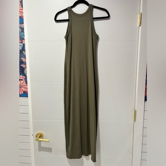 Buck Mason Surplus Rib Tank Maxi Dress Arbor Green S - Picture 5 of 9